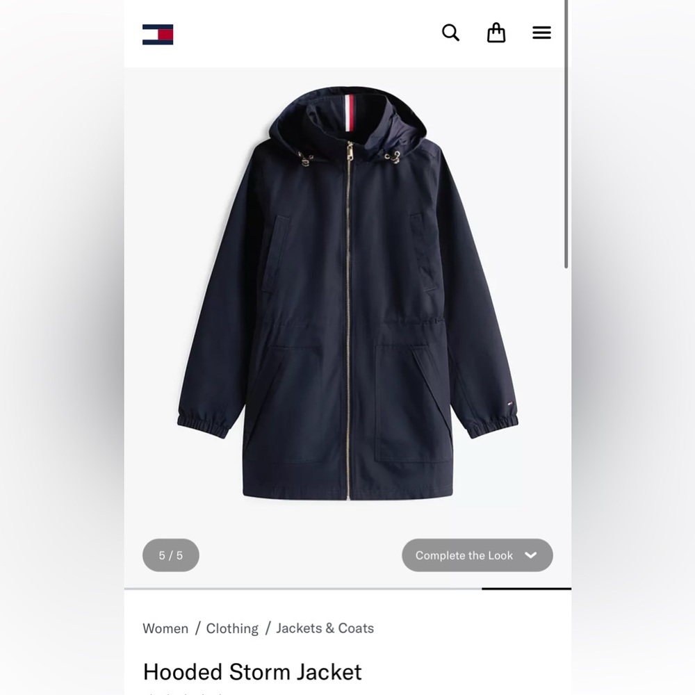 Tommy Hilfiger Women’s Navy Hooded Storm Jacket